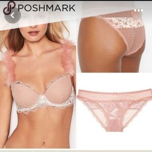 Victoria Secret 2pc -Dream Angels Push Up Bra & Matching Panty (Dusty Pink)